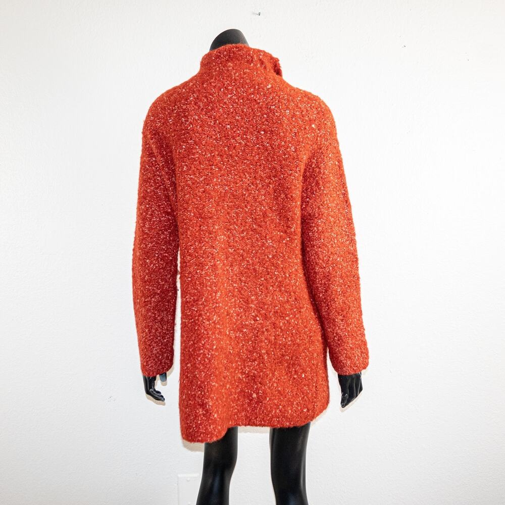EILEEN FISHER Boucle tweed Coat Alpaca Wool in Burned Orange Medium - Picture 4 of 10
